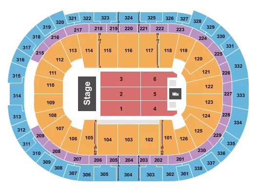 seating chart for Lenovo Center - Endstage 7 - eventticketscenter.com