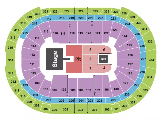 seating chart for Lenovo Center - Endstage GA Pit w/ Catwalk - eventticketscenter.com