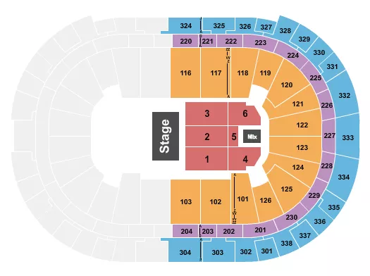 seating chart for Lenovo Center - Half House 2 - eventticketscenter.com