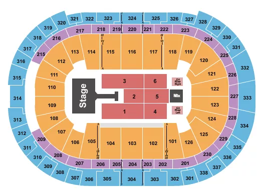 seating chart for Lenovo Center - Jonas Brothers - eventticketscenter.com