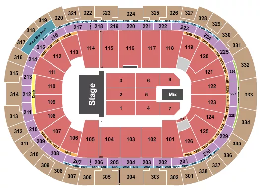 seating chart for Lenovo Center - TSO 1 - eventticketscenter.com