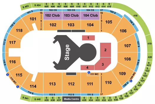 seating chart for Slush Puppie Place - Cirque Du Soleil - Ovo - eventticketscenter.com