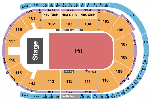 seating chart for Slush Puppie Place - Endstage Pit - eventticketscenter.com