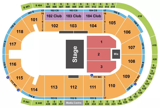 seating chart for Slush Puppie Place - Half House - eventticketscenter.com