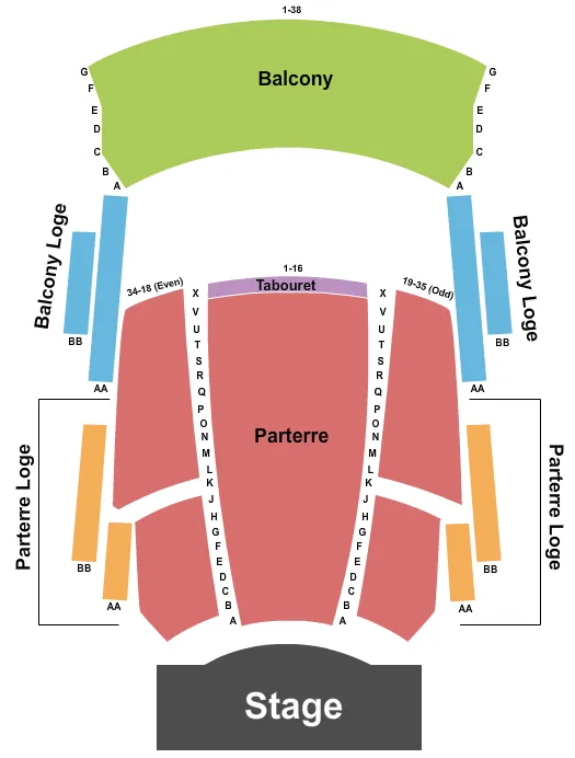 seating chart for  - Endstage w/ Tabouret - eventticketscenter.com