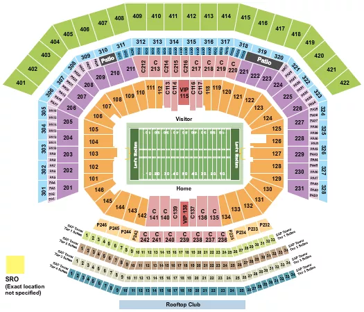 seating chart for Levi's Stadium - Football - eventticketscenter.com