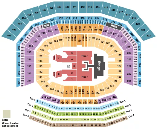 seating chart for Levi's Stadium - Luke Combs - eventticketscenter.com