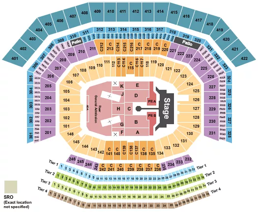 seating chart for Levi's Stadium - Rolling Stones 2 - eventticketscenter.com