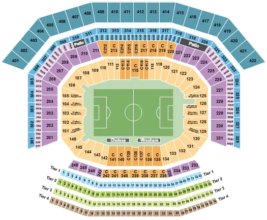 seating chart for Levi's Stadium - Soccer - Chelsea/Wrexham - eventticketscenter.com