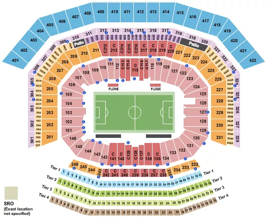seating chart for Levi's Stadium - Soccer 2 - eventticketscenter.com