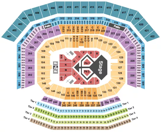 seating chart for Levi's Stadium - Usher - eventticketscenter.com