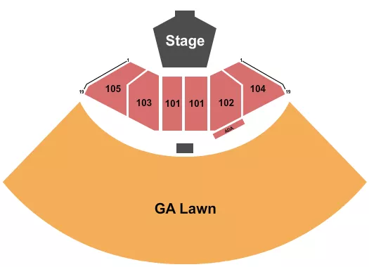 seating chart for Levitt Pavilion Denver - Endstage 2024 - eventticketscenter.com