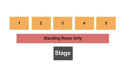 GA SRO & RSV Seating Chart at Lewis & Clark County Fairgrounds. The chart shows the main floor/stage with seating options surrounding it, which are color coded