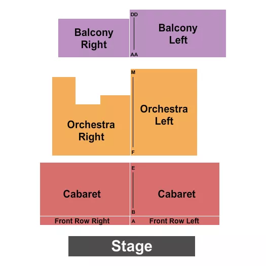 seating chart for Lexington Village Theatre - End Stage 2 - eventticketscenter.com