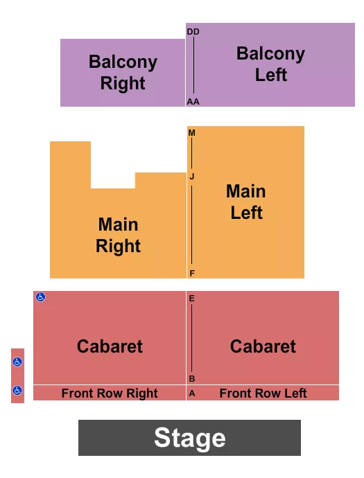 seating chart for Lexington Village Theatre - Endstage ML - eventticketscenter.com