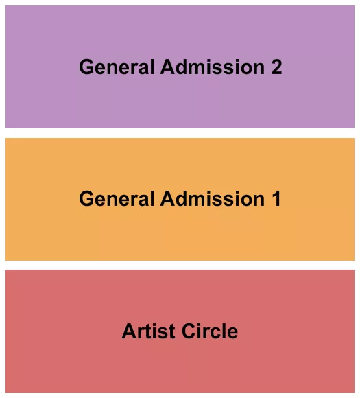 Artist Circle/GA 1 & 2 Seating Map