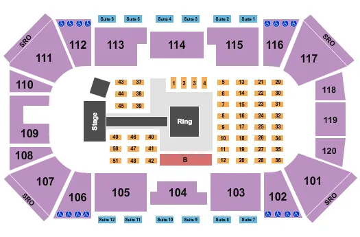 seating chart for Liberty First Credit Union Arena - MMA - eventticketscenter.com