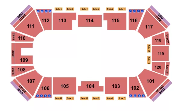 seating chart for Liberty First Credit Union Arena - Open Floor - eventticketscenter.com