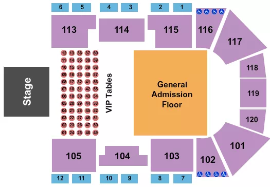 seating chart for Liberty First Credit Union Arena - Rauw Alejandro - eventticketscenter.com