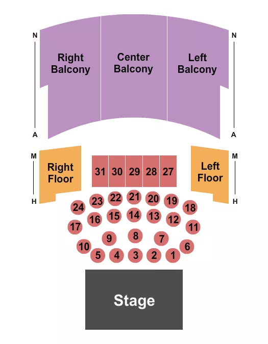 seating chart for Liberty Hall - KS - Endstage Tables 2 - eventticketscenter.com
