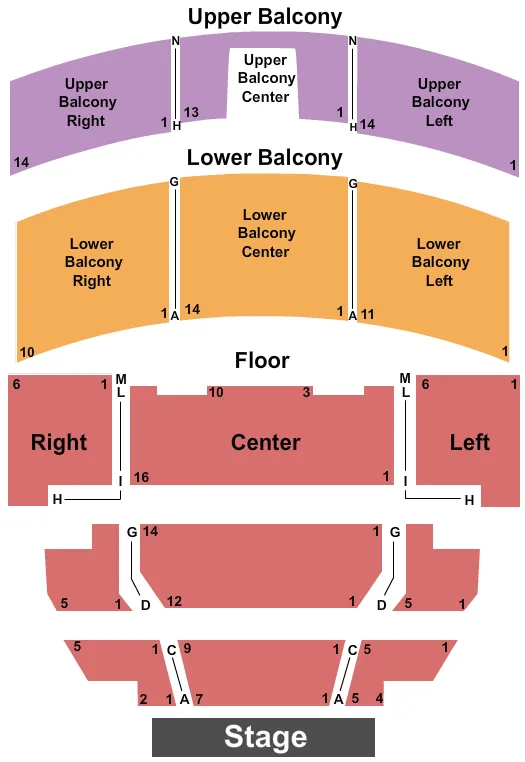 seating chart for Liberty Hall - KS - End Stage - eventticketscenter.com