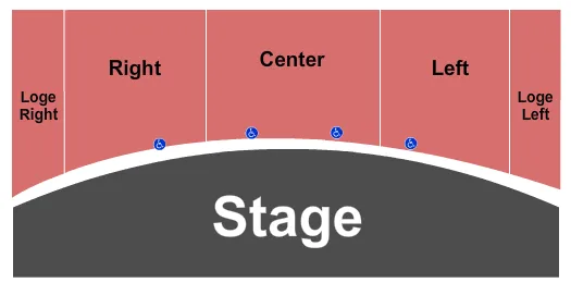 seating chart for Liddy Doenges Theatre at Tulsa Performing Arts Center - Endstage - eventticketscenter.com