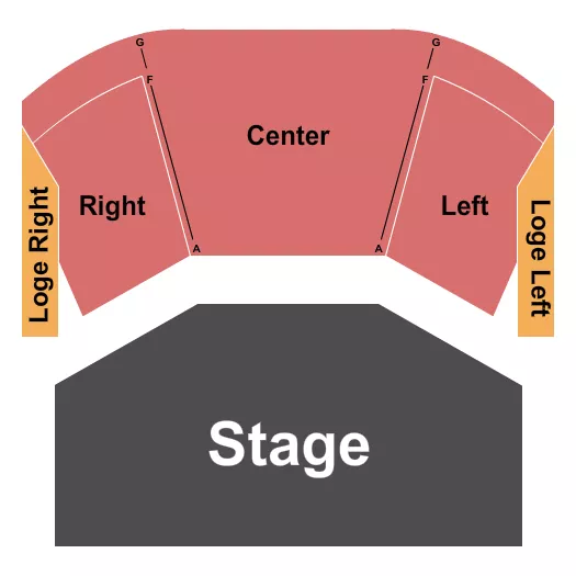 seating chart for Liddy Doenges Theatre at Tulsa Performing Arts Center - Endstage 2 - eventticketscenter.com