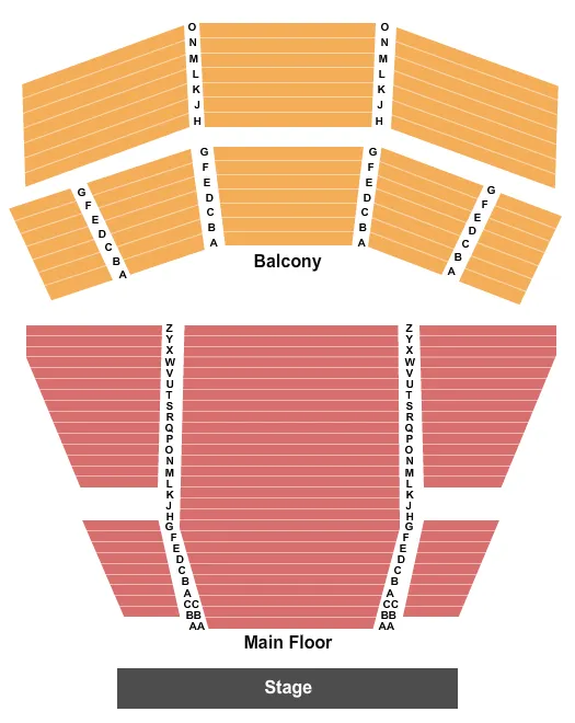 seating chart for Lied Center For Performing Arts - End Stage - eventticketscenter.com
