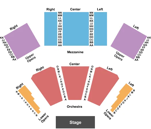 seating chart for Lincoln Center Performance Hall - End Stage - eventticketscenter.com