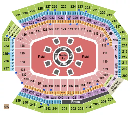 seating chart for Lincoln Financial Field - Metallica - eventticketscenter.com