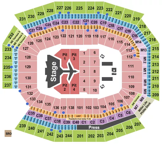 seating chart for Lincoln Financial Field - Morgan Wallen - eventticketscenter.com