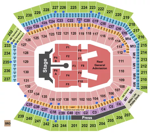 seating chart for Lincoln Financial Field - Rolling Stones 2 - eventticketscenter.com