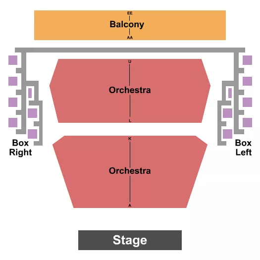 seating chart for Lincoln Park Performing Arts Center - Endstage - eventticketscenter.com