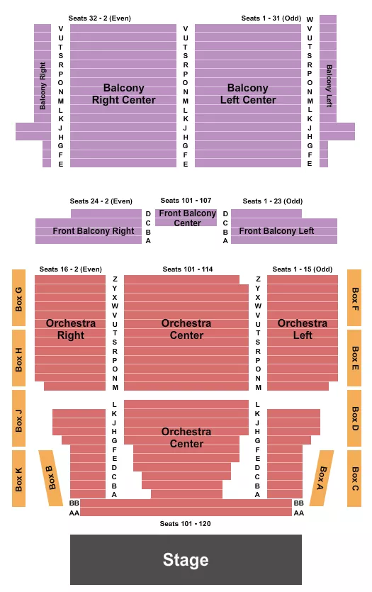 seating chart for Lincoln Theatre - DC - Endstage 3 - eventticketscenter.com