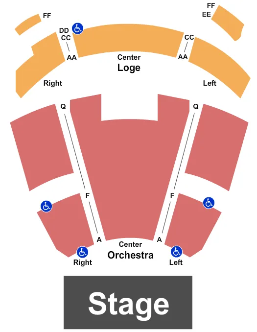 seating chart for Lincoln Theatre - Columbus - End Stage - eventticketscenter.com