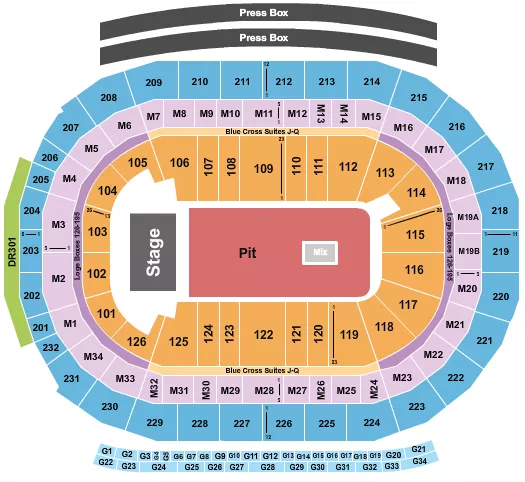 seating chart for Little Caesars Arena - 1975 - eventticketscenter.com