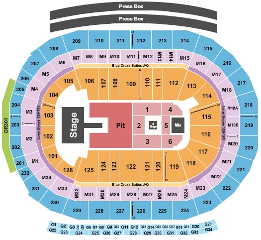 seating chart for Little Caesars Arena - Alex Warren - eventticketscenter.com
