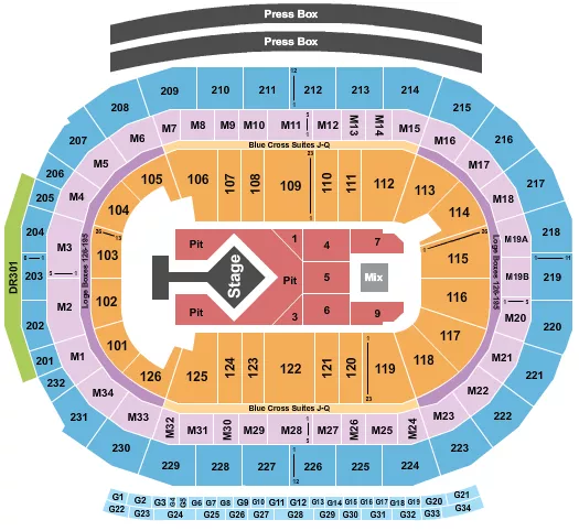 seating chart for Little Caesars Arena - Blink 182 - eventticketscenter.com