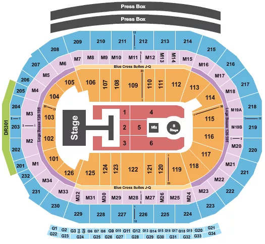 seating chart for Little Caesars Arena - Descendants & Zombies - eventticketscenter.com