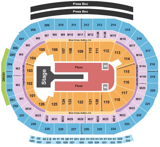 seating chart for Little Caesars Arena - Florence and The Machine - eventticketscenter.com