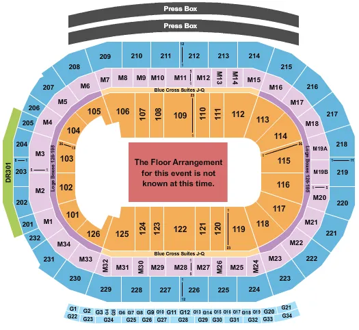 seating chart for Little Caesars Arena - Generic Floor - eventticketscenter.com