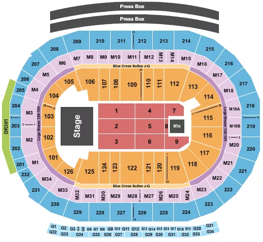 seating chart for Little Caesars Arena - Jingle Ball - eventticketscenter.com