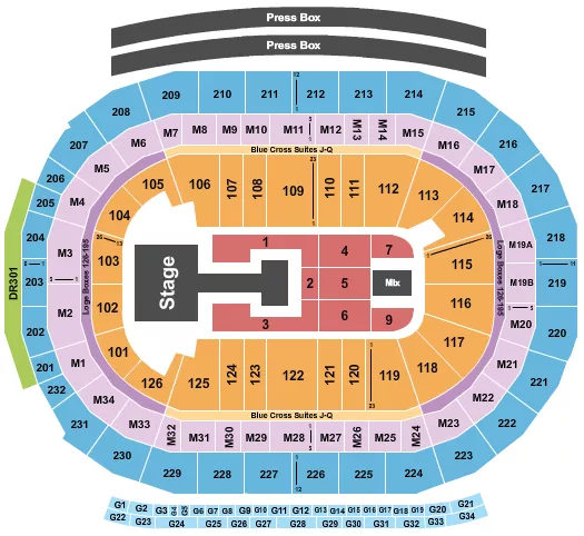 seating chart for Little Caesars Arena - Katseye - eventticketscenter.com