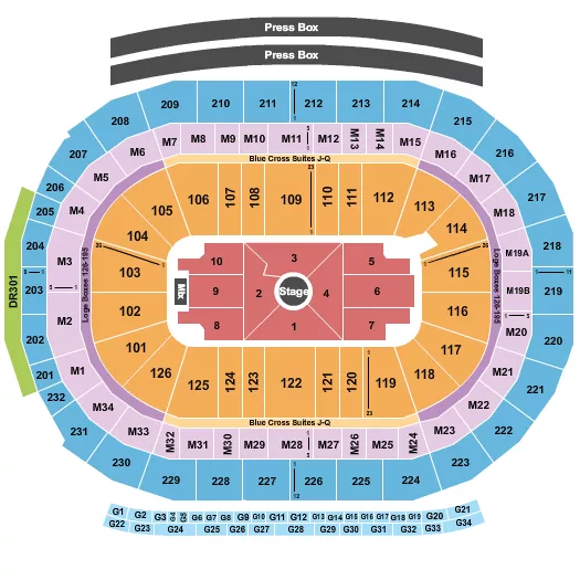 seating chart for Little Caesars Arena - Nate Bargatze - eventticketscenter.com