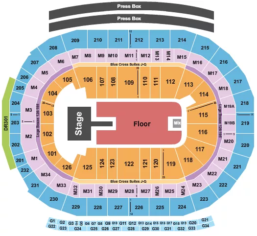 seating chart for Little Caesars Arena - Playboi Carti - eventticketscenter.com