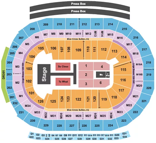 seating chart for Little Caesars Arena - Tate McRae - eventticketscenter.com