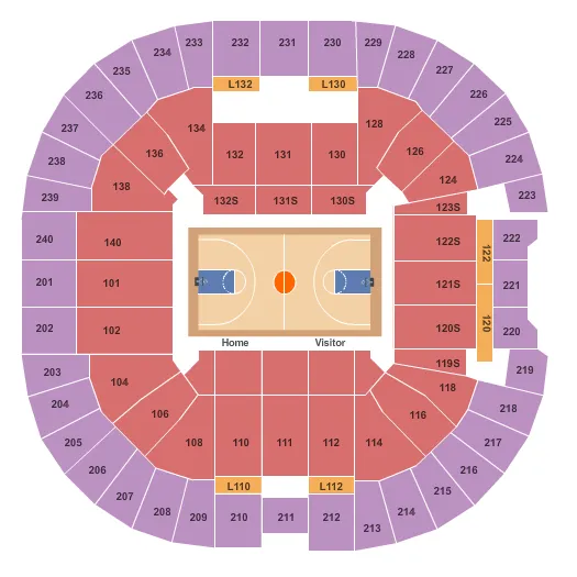 seating chart for Littlejohn Coliseum - Basketball - eventticketscenter.com