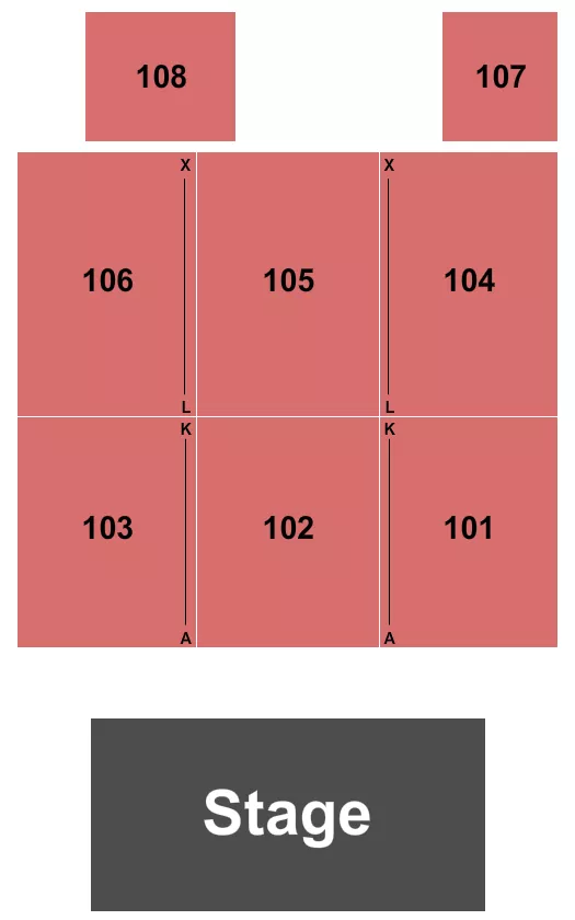 seating chart for Live! Event Center - Endstage 2 - eventticketscenter.com