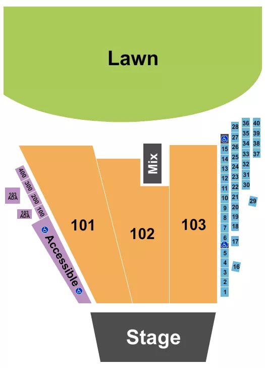 seating chart for Live Oak Bank Pavilion At Riverfront Park - Endstage 2 - eventticketscenter.com