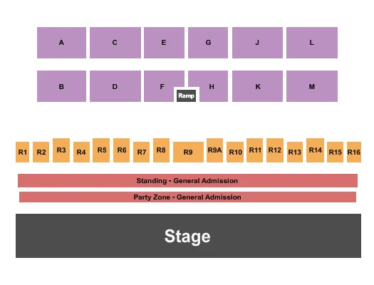 seating chart for Logan County Fairgrounds - CO - EndstageGA & Party Zone - eventticketscenter.com